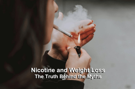 A woman lighting the cigarette