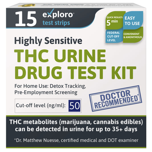 Exploro THC urine drug test kit for pre employment testing medical approved