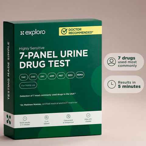 7-Panel Urine Drug Test, 5 Dip-Cards