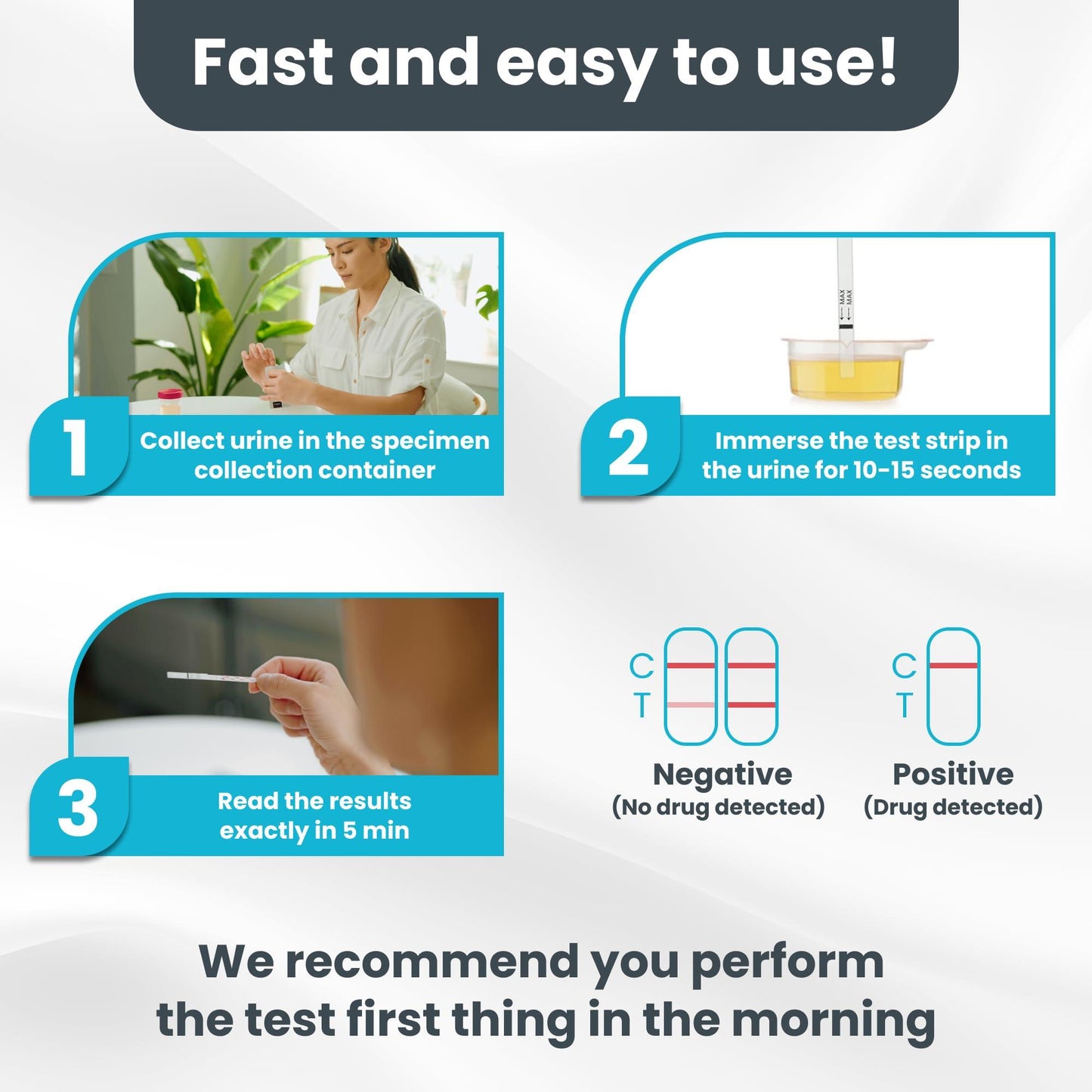 THC Urine Drug Test Kit, 50 Strips, 50 ng/ml - Exploro