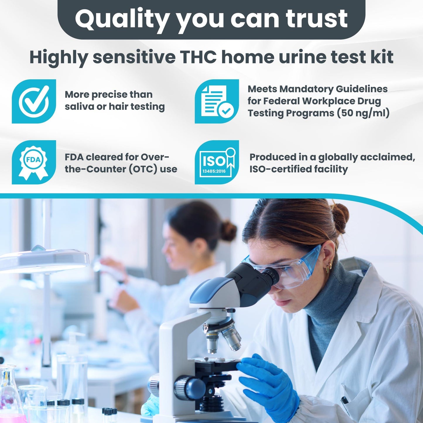 THC Urine Drug Test Kit, 50 Strips, 50 ng/ml - Exploro