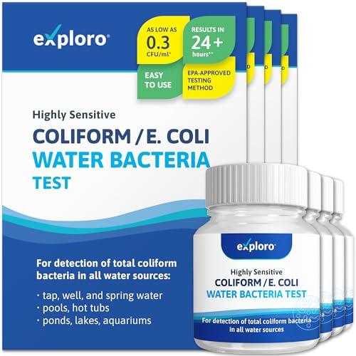 Home Tap & Well Water Bacteria Testing Kit 4 pcs (Coliform/E. Coli). - Exploro
