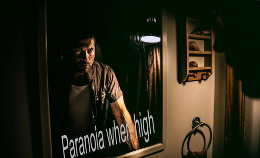 Weed Paranoia With Man Looking Through a Mirror