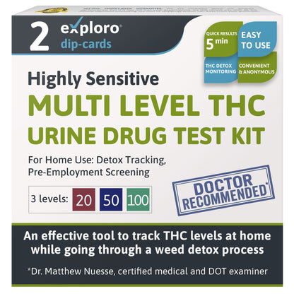 Exploro Multi Level THC Urine Drug Test Kit doctor approved recommended medically