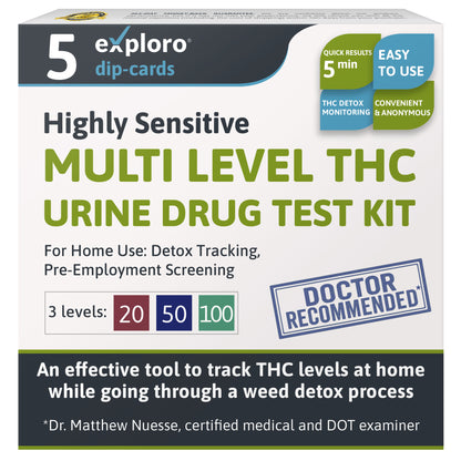 Exploro Multi Level THC Urine Drug Test Kit doctor approved recommended medically