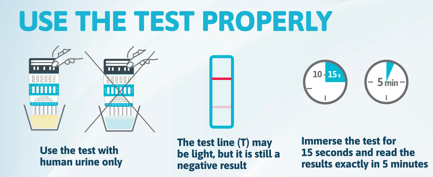 dip test wait read result clear faint line means negative test strip instrucciones simples