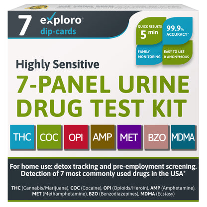 7-Panel Urine Drug Test. 2 Dip-Cards. - Exploro