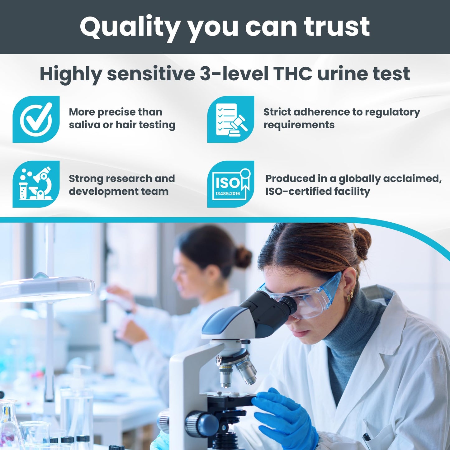 3-Level THC Urine Drug Test Kit, 2 Dip-Cards, 20-50-100 ng/ml - Exploro