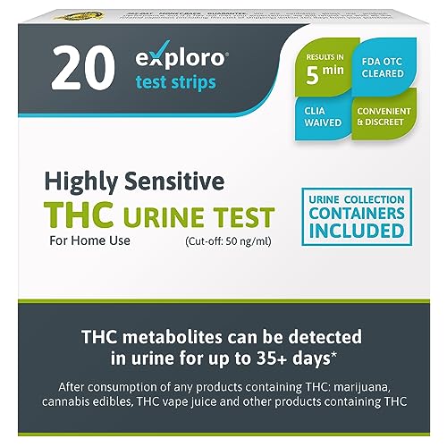 Home Marijuana Urine Drug Test Kit, 20 Strips, 50 ng/ml
