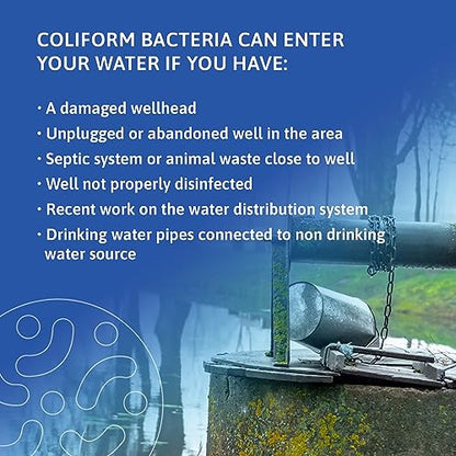 Home Tap & Well Water Bacteria Testing Kit 4 pcs (Coliform/E. Coli).
