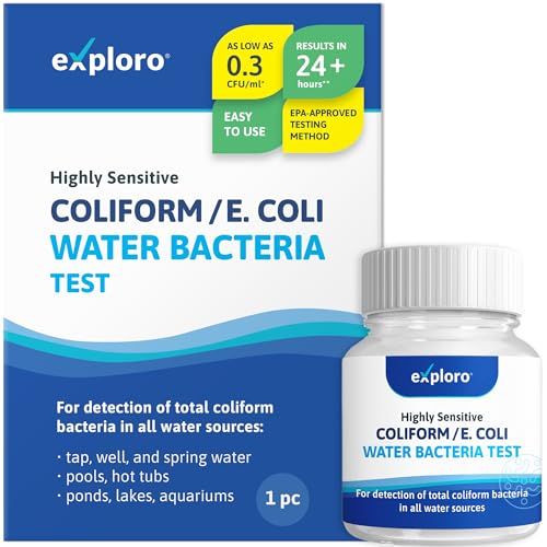 Home Tap & Well Water Bacteria Testing Kit (Coliform/E. Coli).